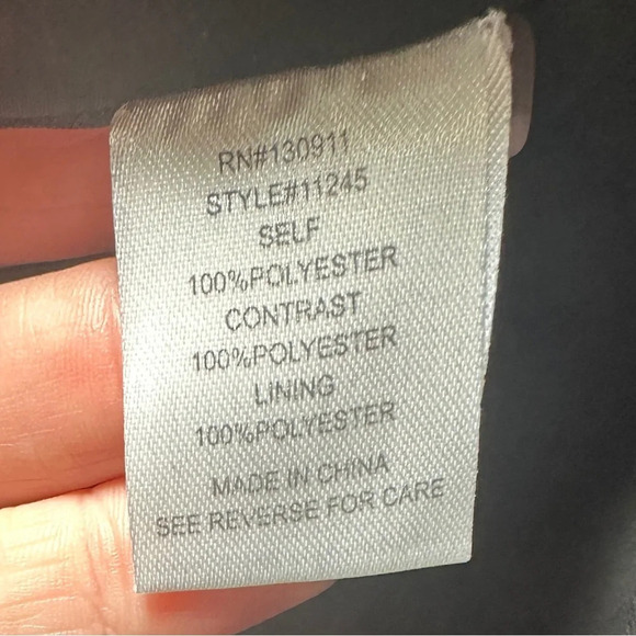 Daniel Rainn Black Floral Sheer Long Sleeve Blouse Size Small - Picture 4 of 5